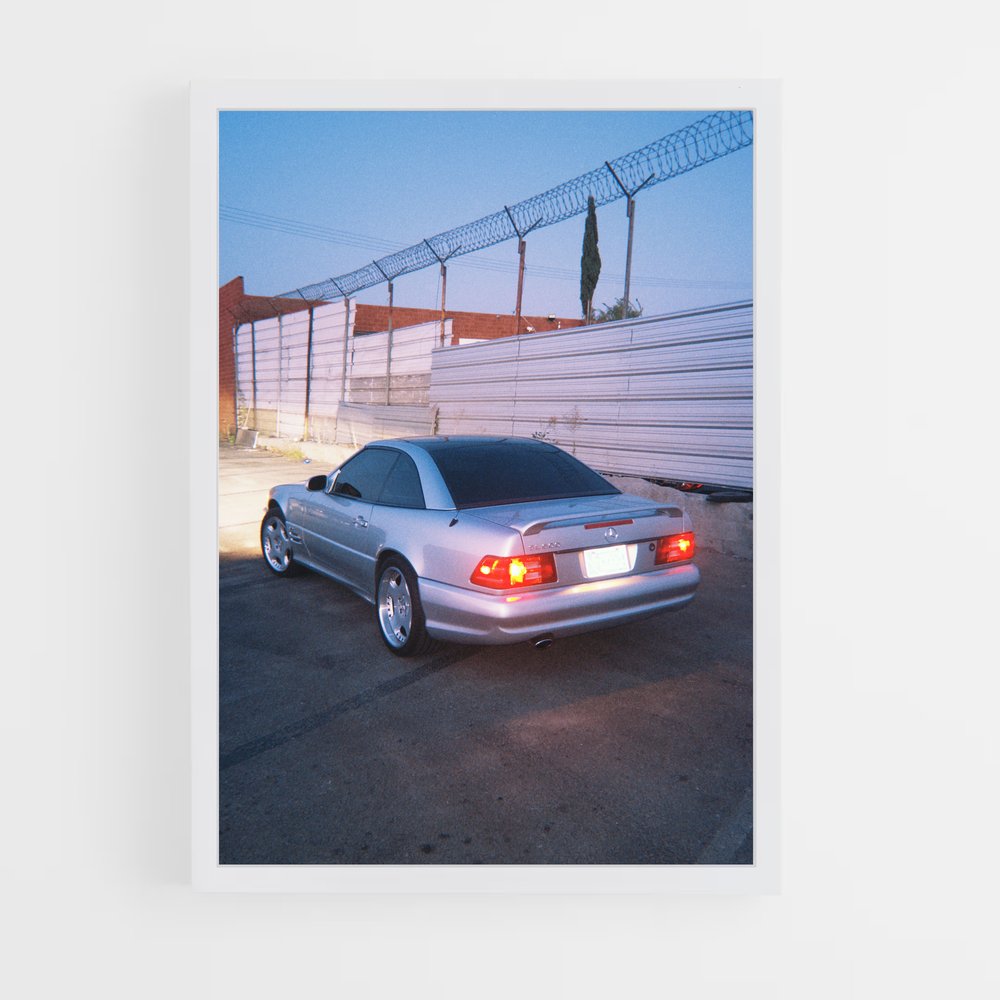 Poster R129 en Stationnement – affiche Mercedes (vue 3)